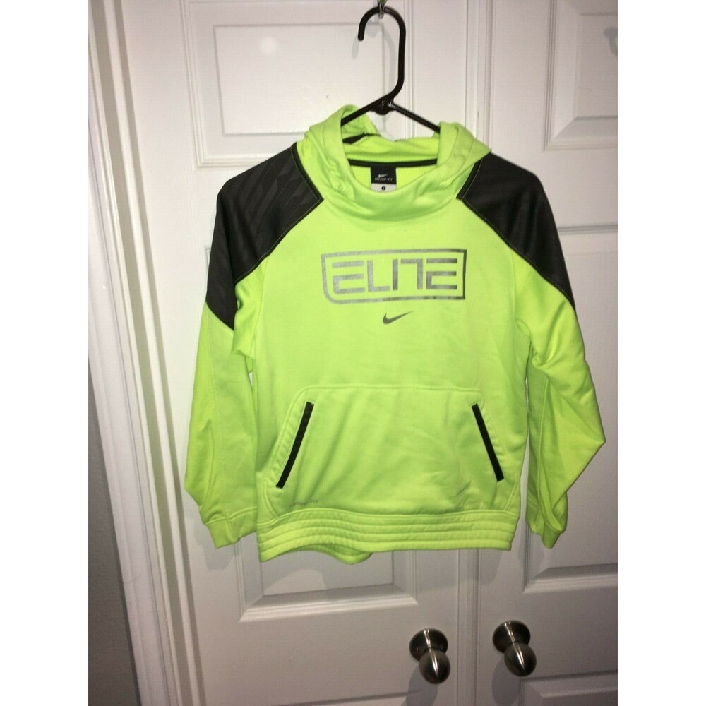 Nike Elite Hoodie Jacket Youth L Therma Dri Fit Basketball Football KD Pull-over